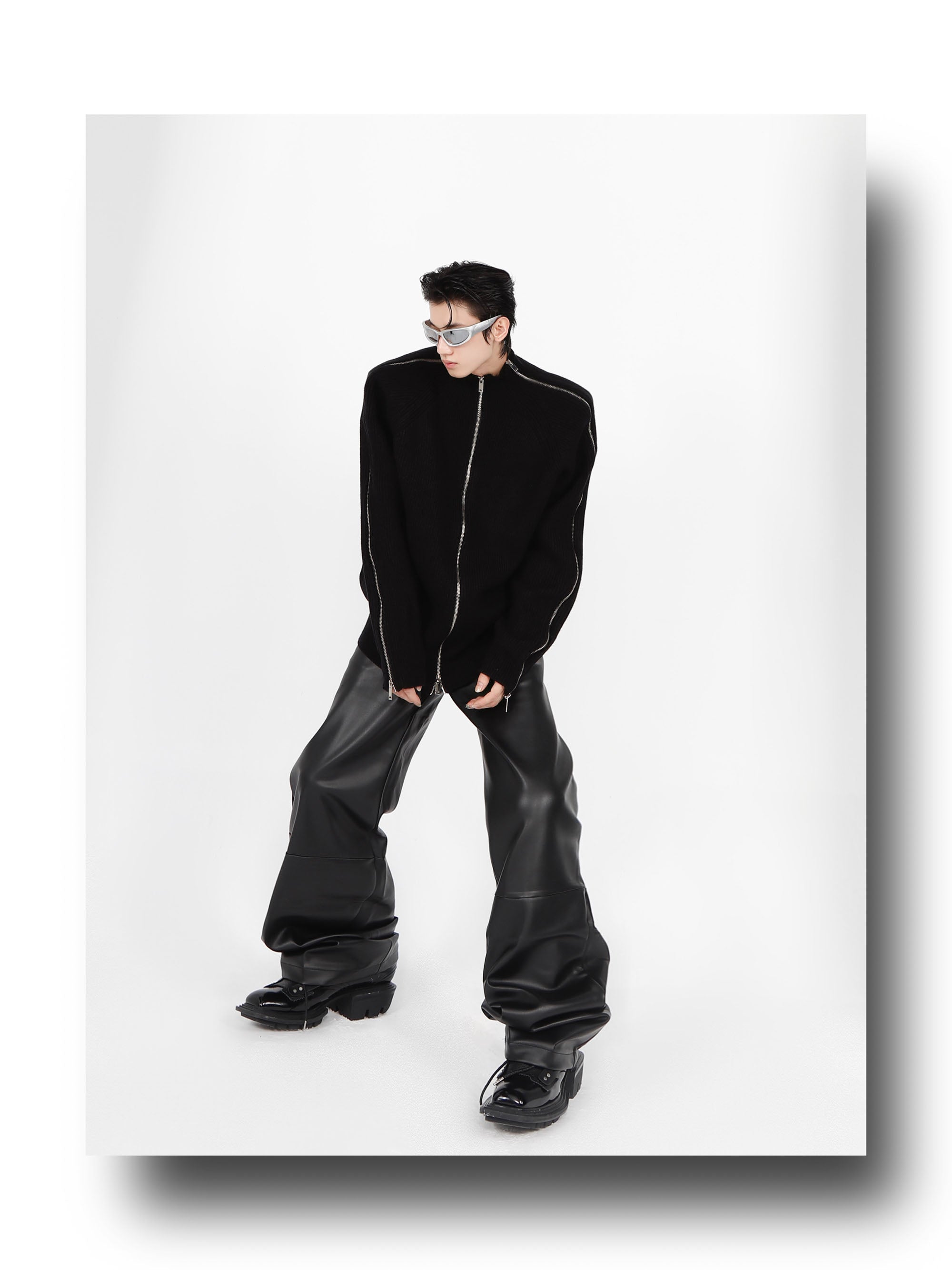 Stitching Sweater-IYAMIUIO