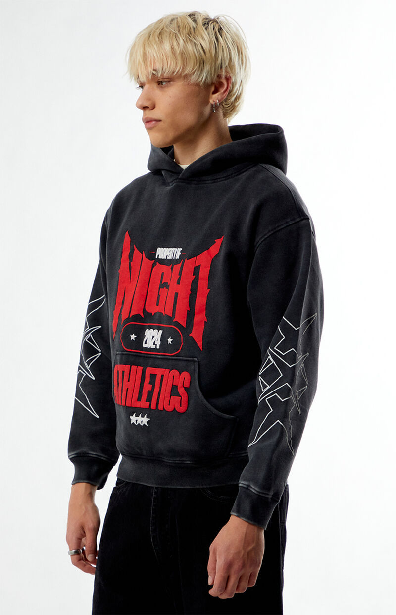 Nightlab Black Washed Gym Hoodie