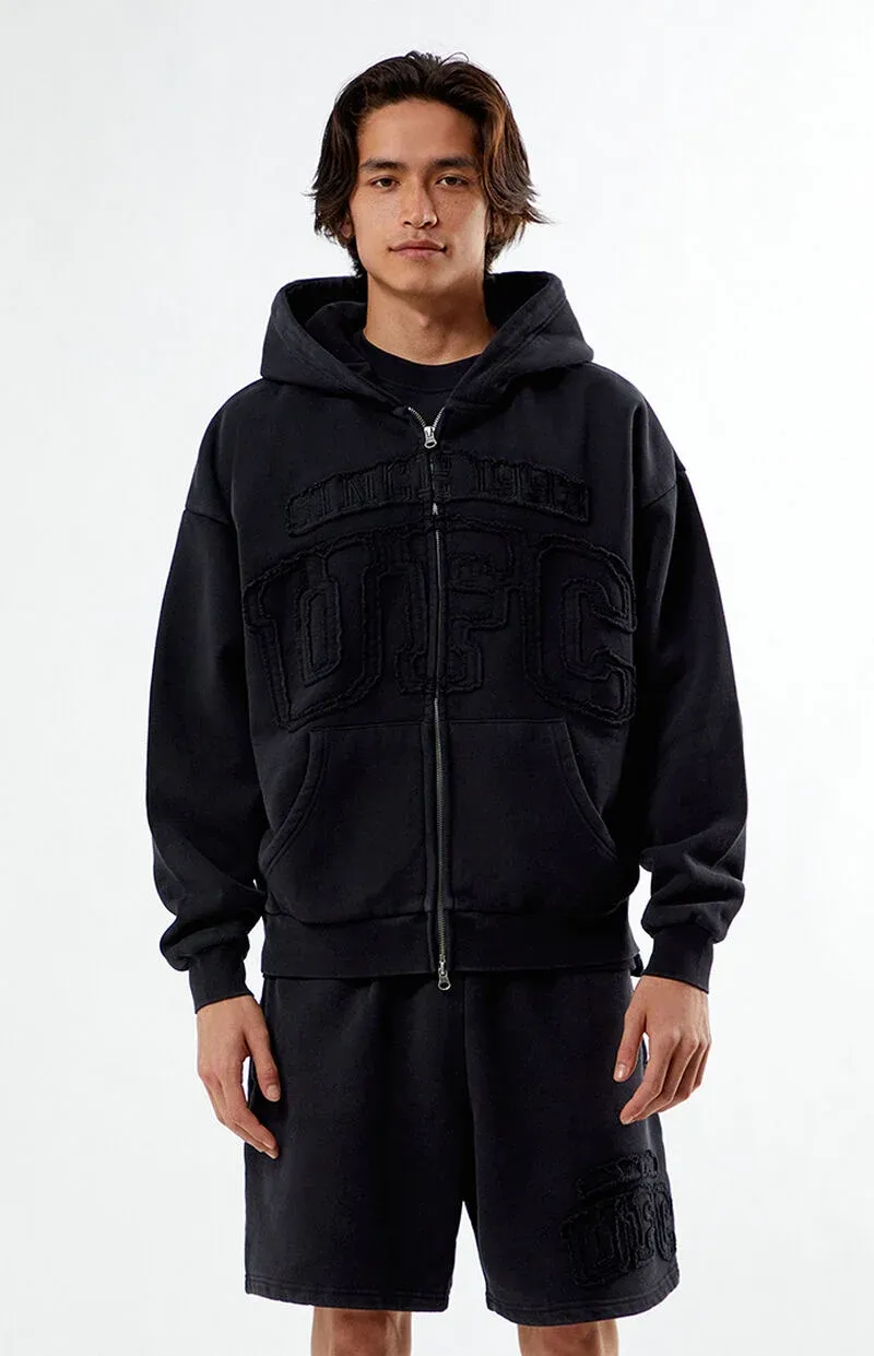UFC Frayed Lettering Full Zip Hoodie