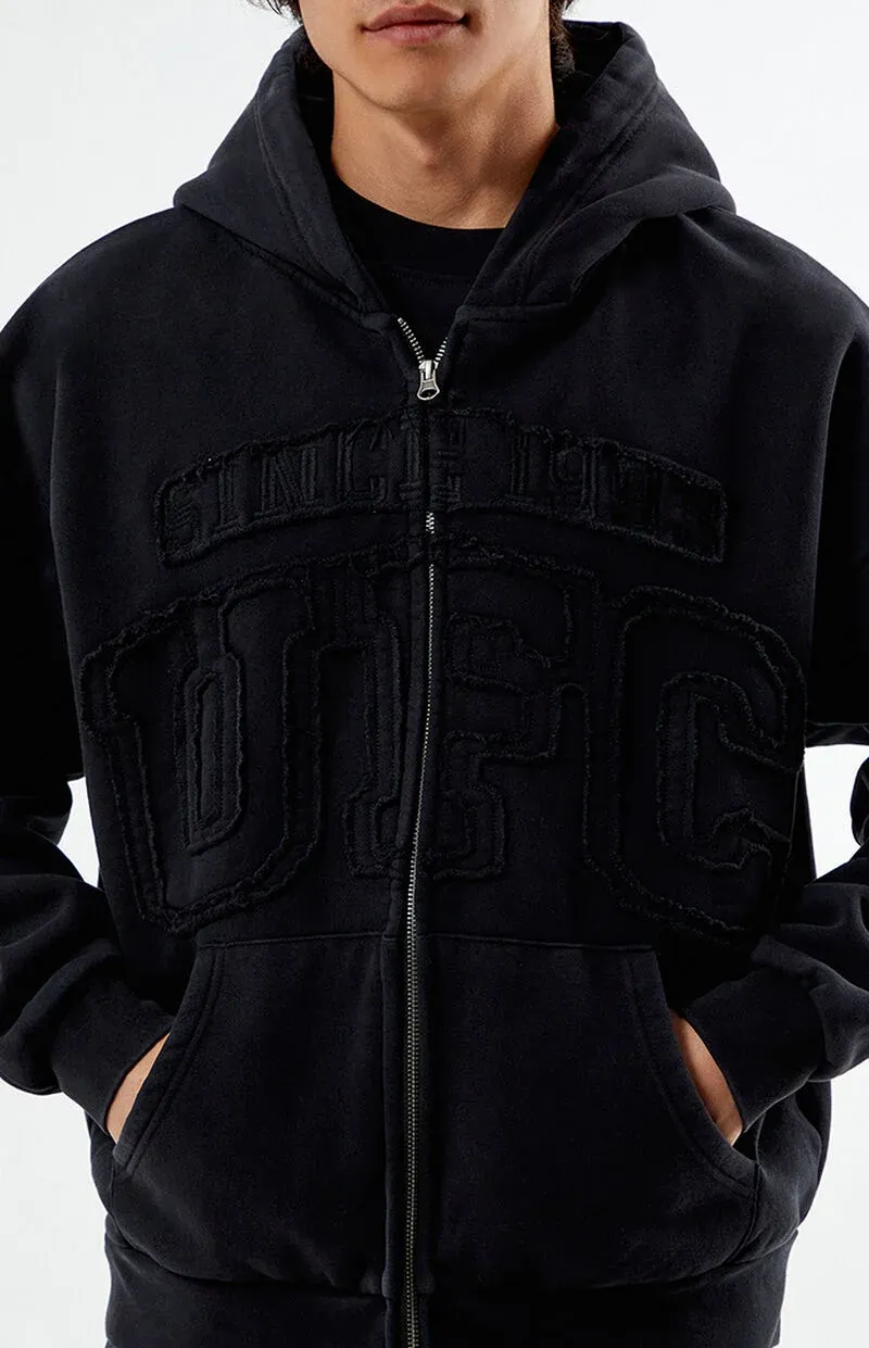 UFC Frayed Lettering Full Zip Hoodie