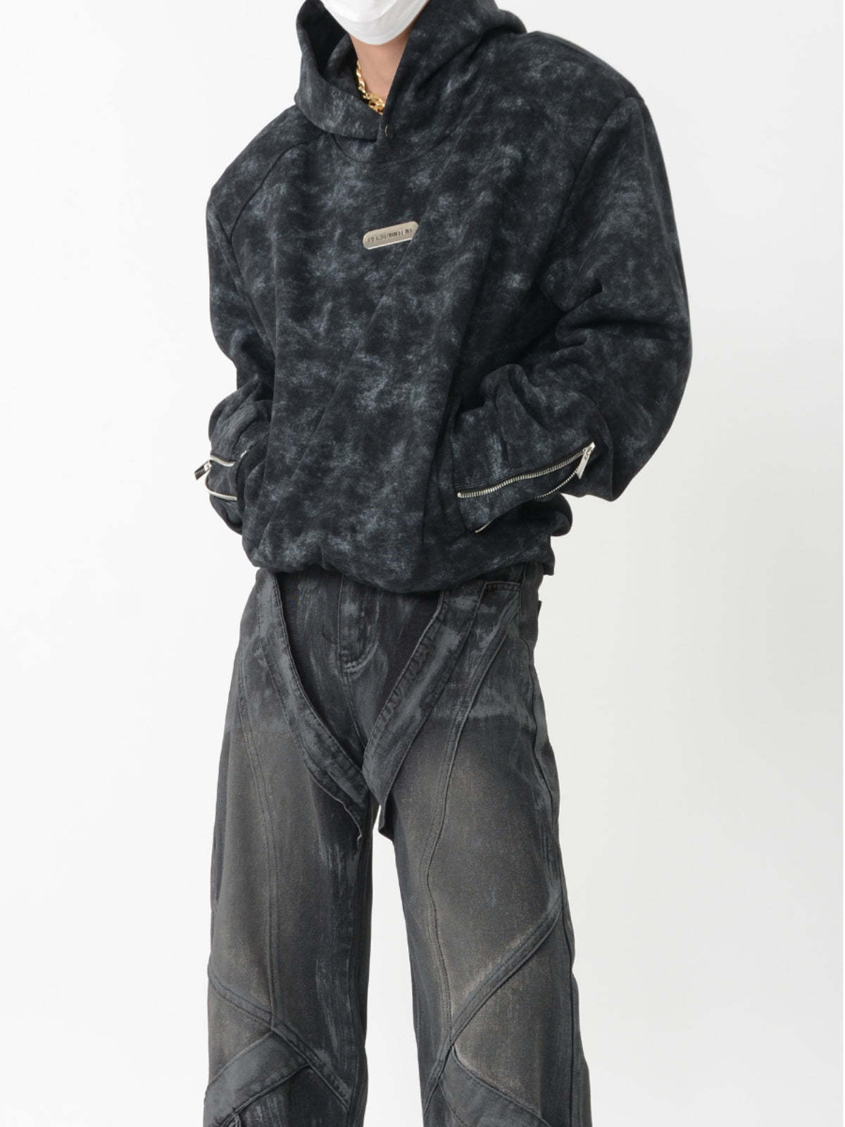 【24s Sep.】Vintage Metal Short Sweatshirt-IYAMIUIO