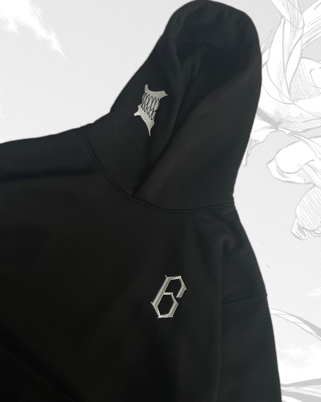 Grimmjow Embroidery Hoodie-Bleac.h-IYAMIUIO