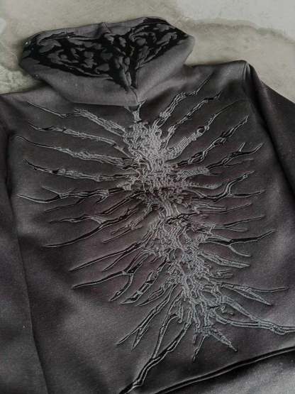 “Ghoul” ZIP-UP (Black)-IYAMIUIO