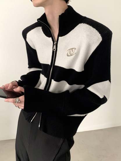 【23s November.】Metal Zipper Sweater Jacket-IYAMIUIO