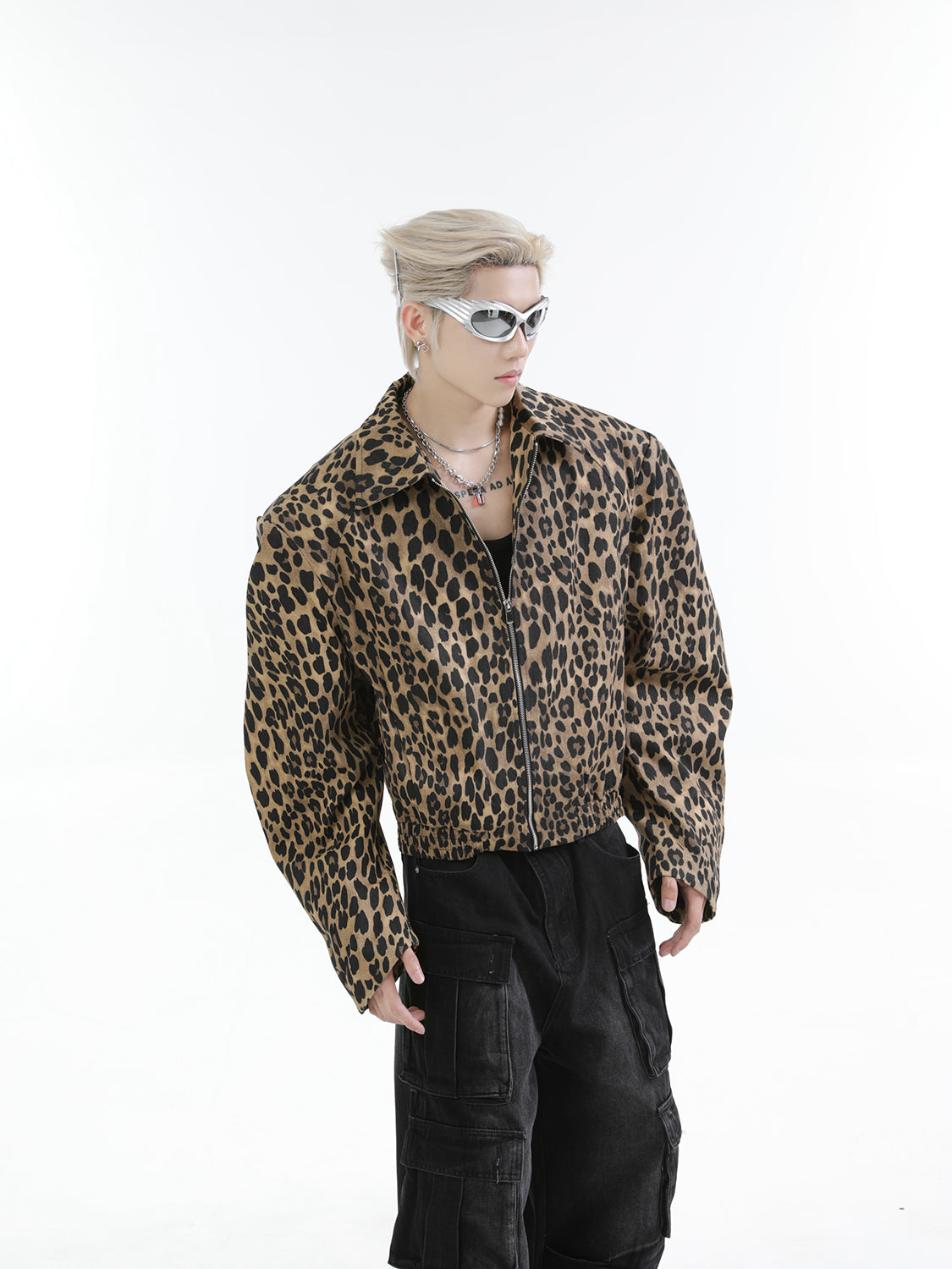 【24s Oct.】Leopard Washed Denim Vintage Jacket-IYAMIUIO