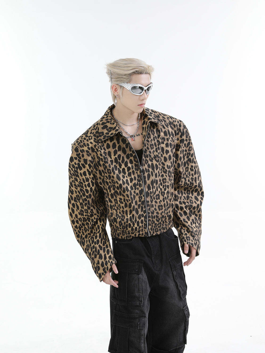 【24s Oct.】Leopard Washed Denim Vintage Jacket-IYAMIUIO