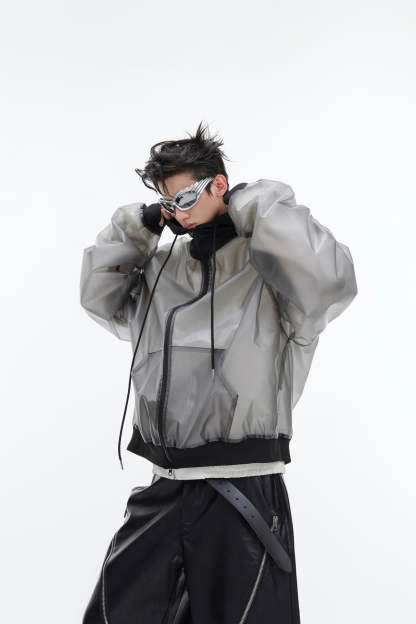 【24s January.】Pioneer Transparent Design Pu Leather Jacket-IYAMIUIO