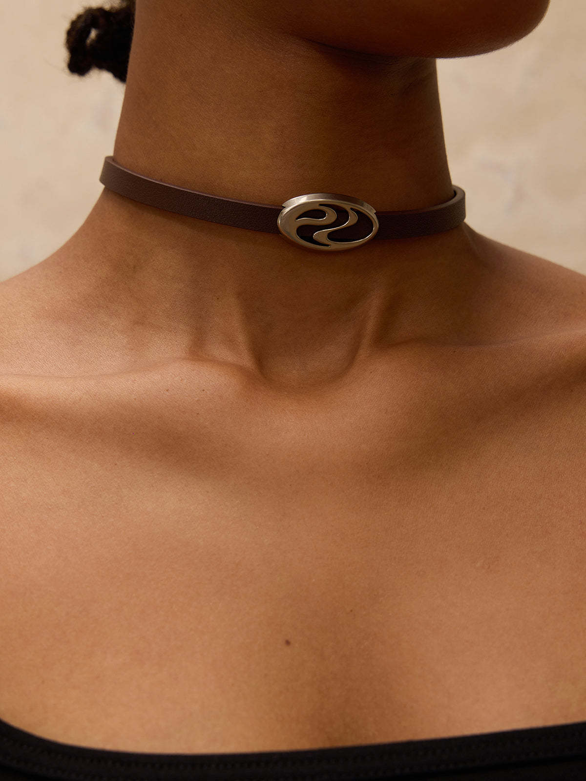 Personsoul Leather Choker-IYAMIUIO