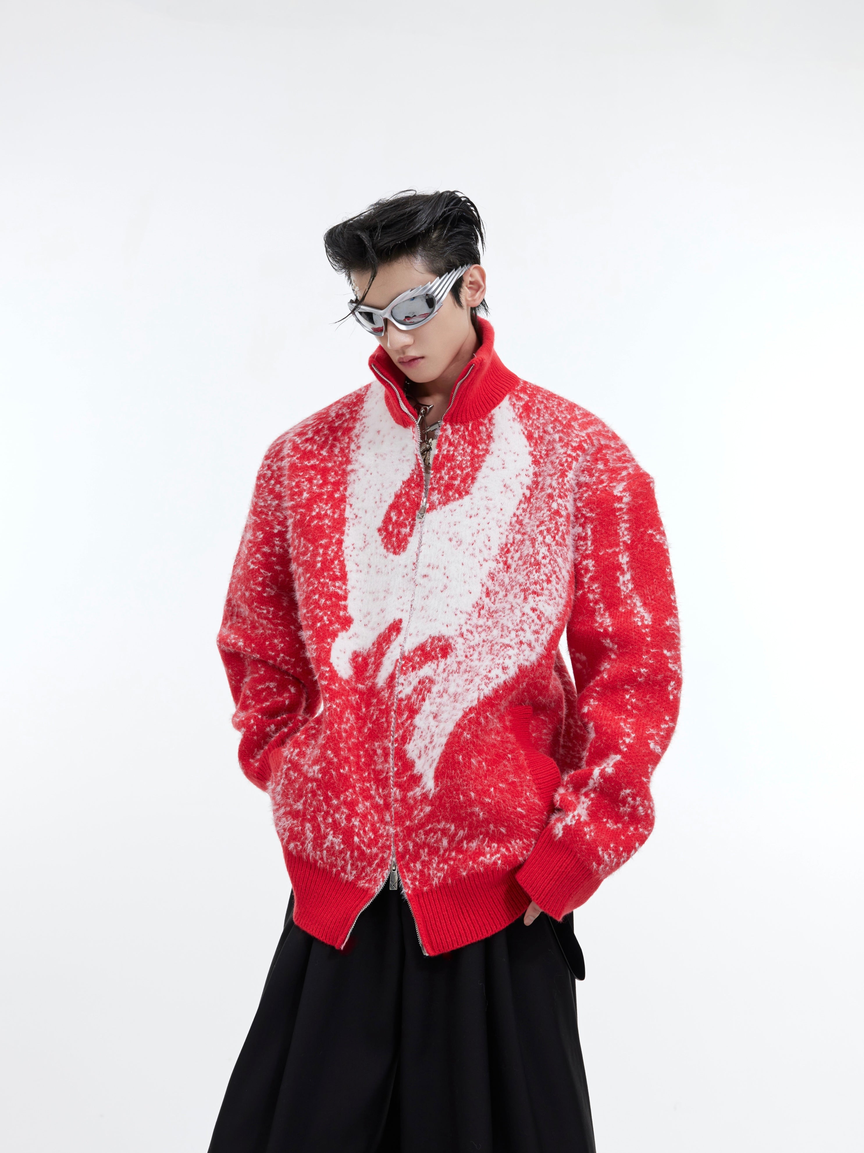 【24s February.】Niche Gradient Dragon Pattern Sweater-IYAMIUIO