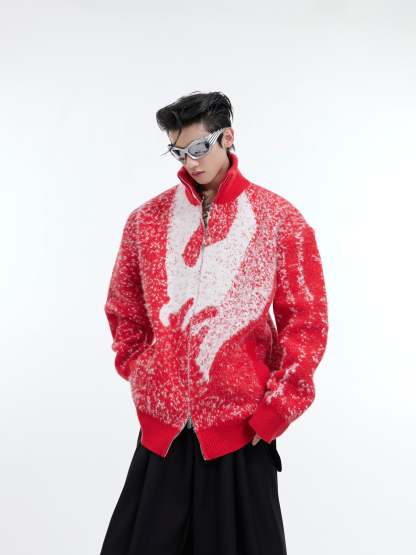 【24s February.】Niche Gradient Dragon Pattern Sweater-IYAMIUIO