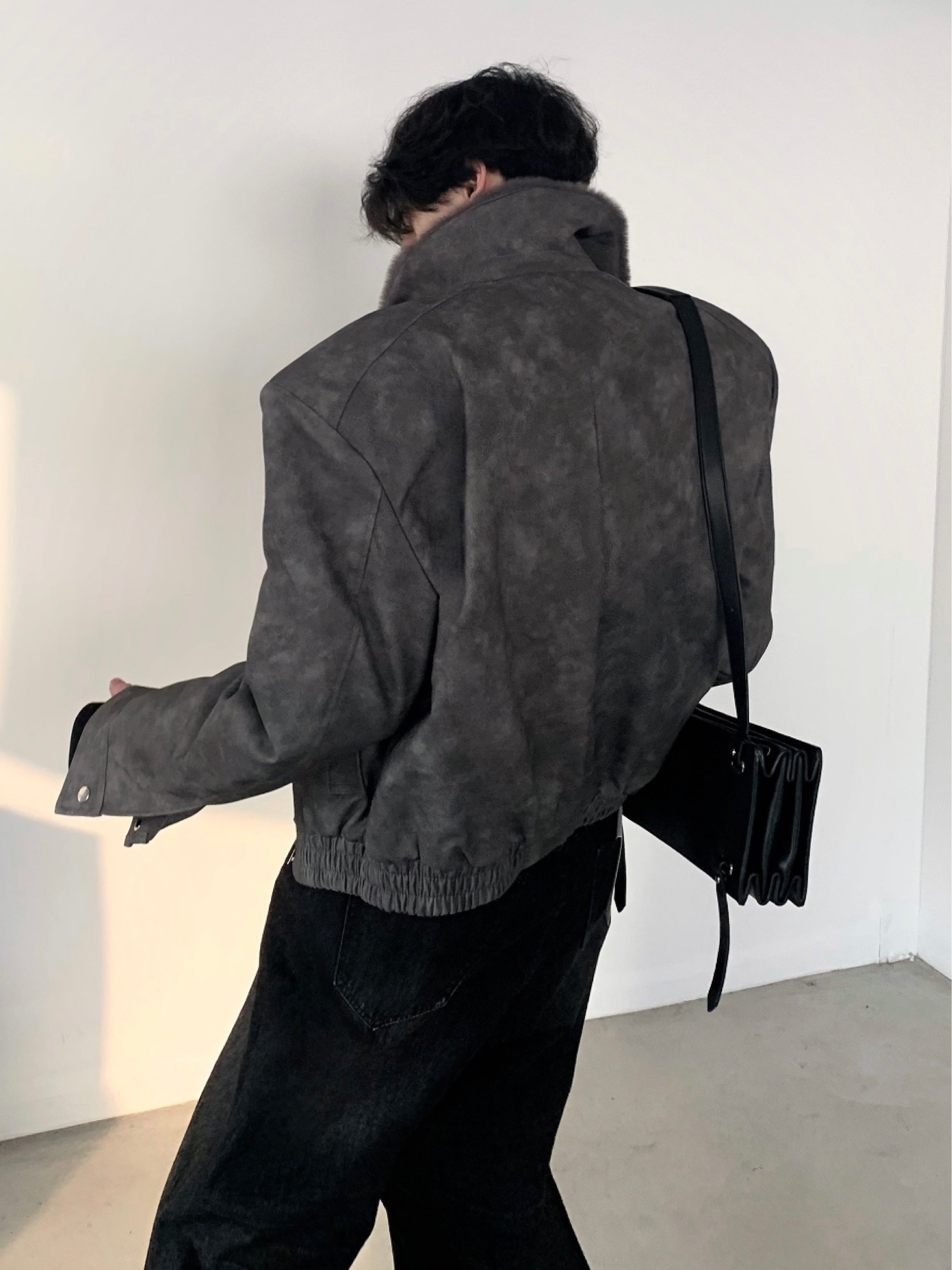 【23s December.】Fur Paneled Thickened Short Jacket-IYAMIUIO