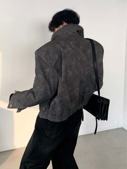 【23s December.】Fur Paneled Thickened Short Jacket-IYAMIUIO