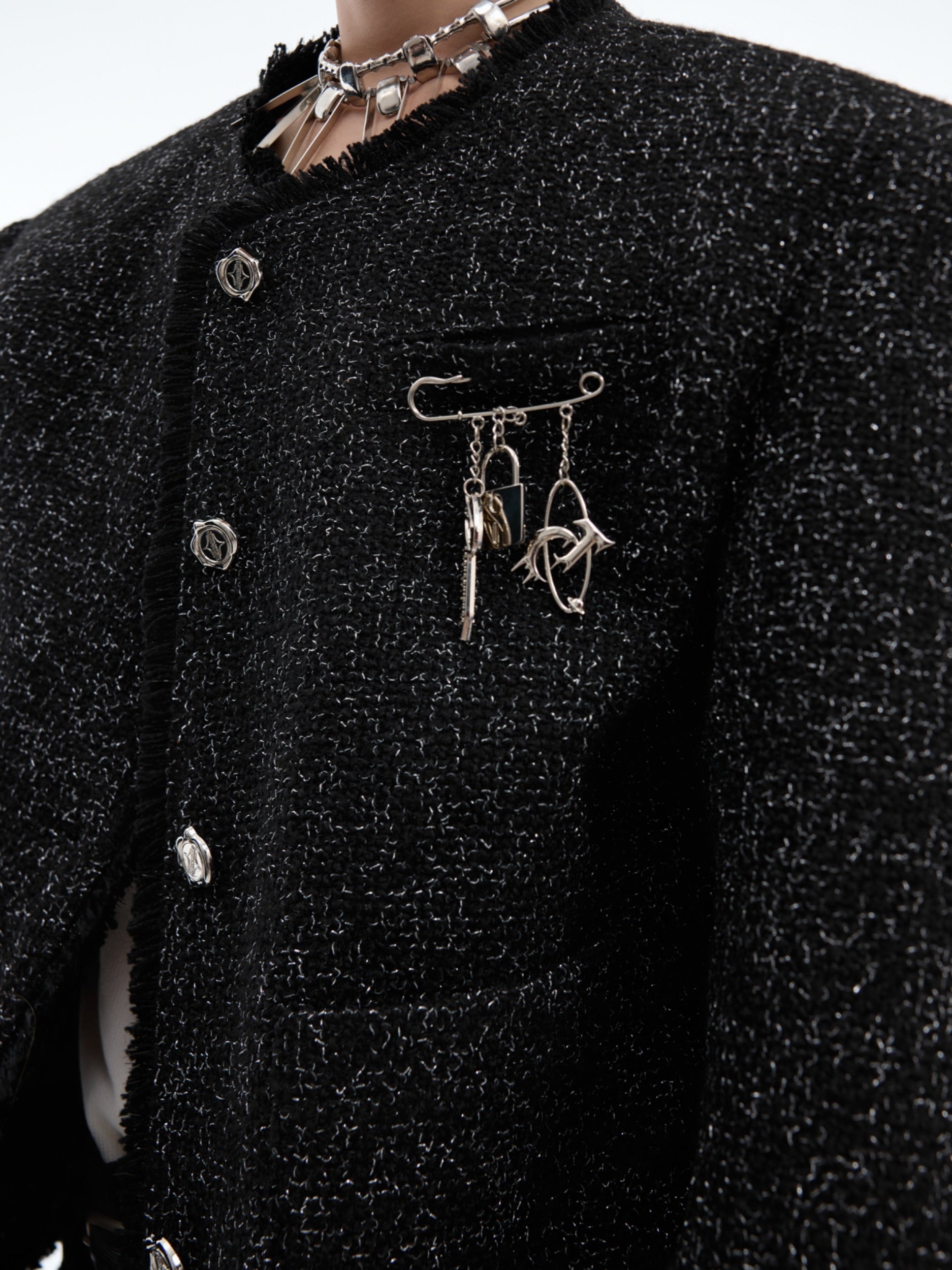 【24s Oct.】Chanel Style Shiny Texture Light Luxury Jacket-IYAMIUIO