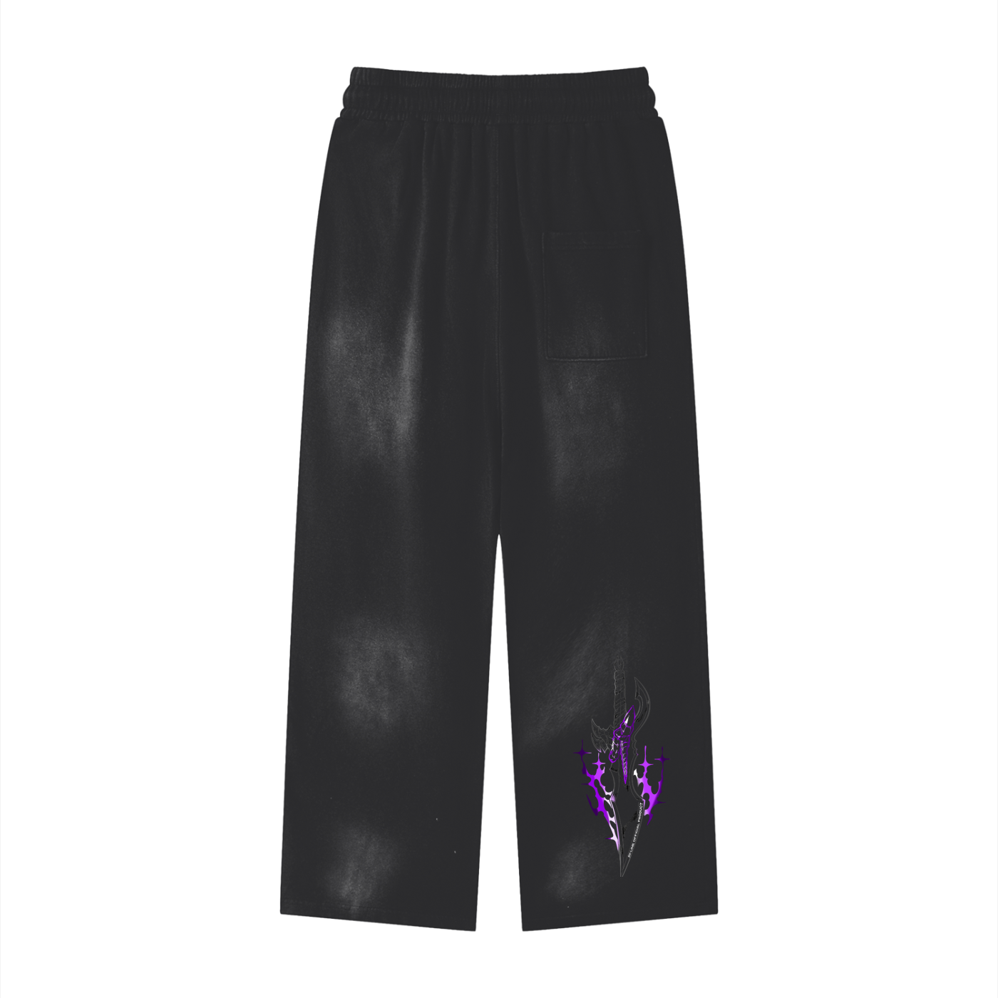Kasaka's Venom Fang Streetwear Washed Baggy Joggers-IYAMIUIO