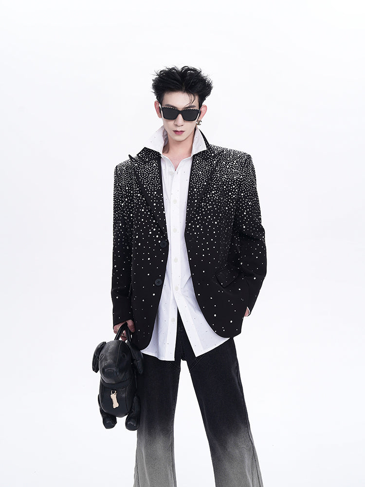 【24s Oct.】Rhinestone Design Suit Jacket-IYAMIUIO
