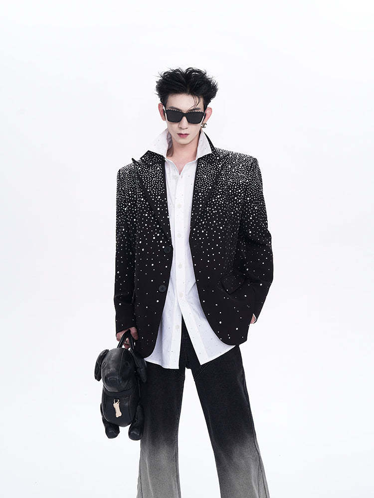 【24s Oct.】Rhinestone Design Suit Jacket-IYAMIUIO