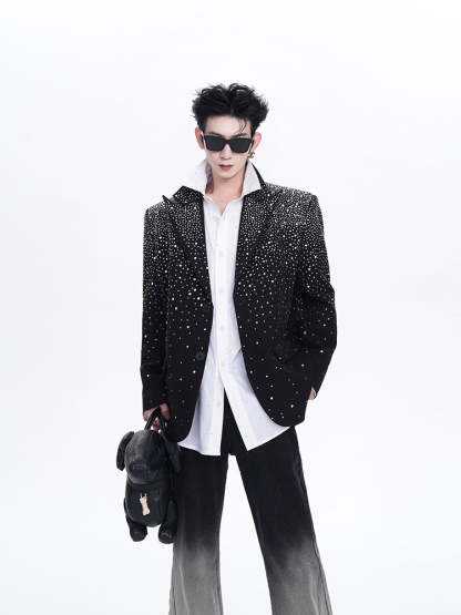 【24s Oct.】Rhinestone Design Suit Jacket-IYAMIUIO