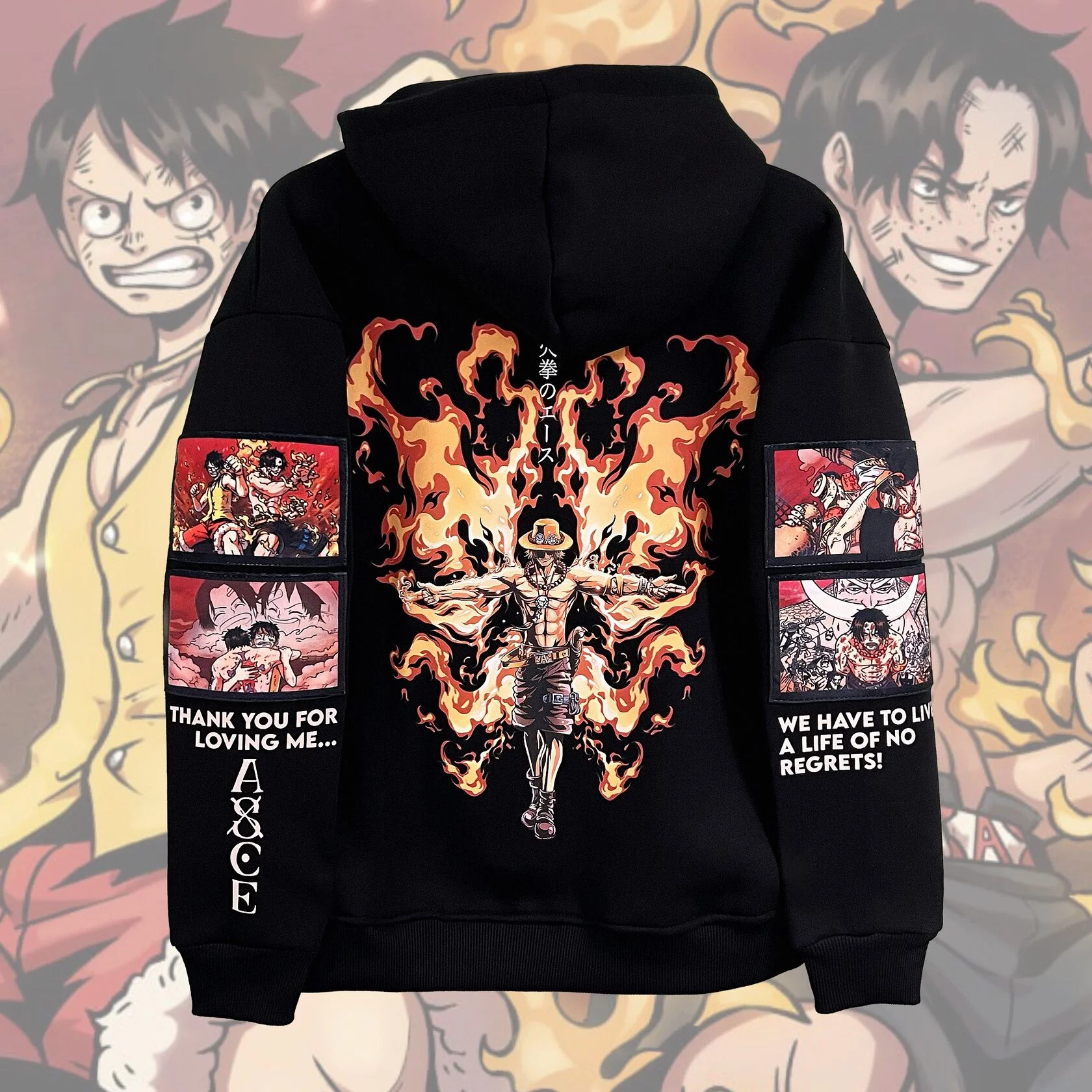 Ace Fire Fist Hoodie - One.P-IYAMIUIO