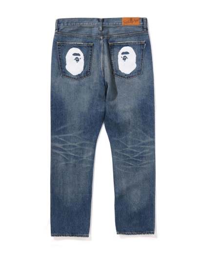 Ape Head Denim Pants-IYAMIUIO
