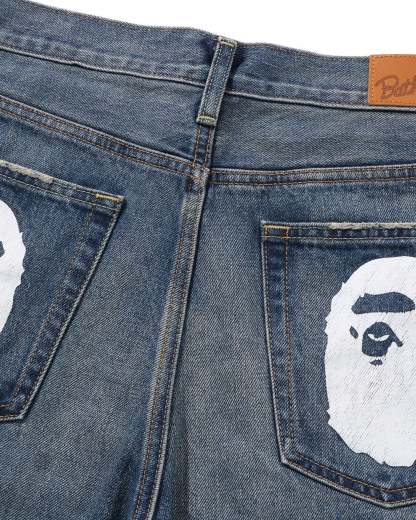 Ape Head Denim Pants-IYAMIUIO