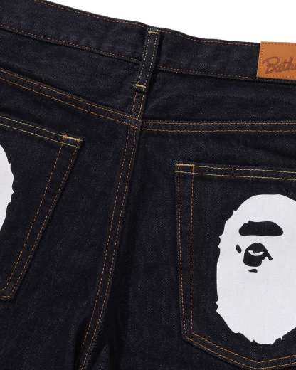 Ape Head Denim Pants-IYAMIUIO