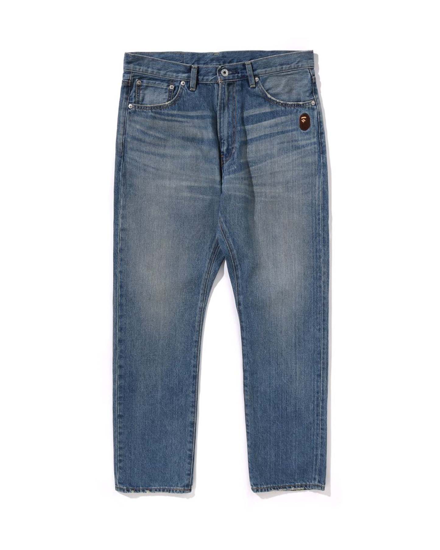 One Point Regular Fit 13 Oz Denim Pants-IYAMIUIO