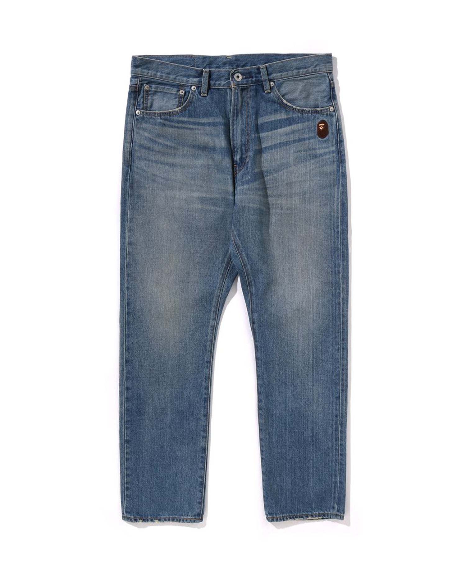 One Point Regular Fit 13 Oz Denim Pants-IYAMIUIO