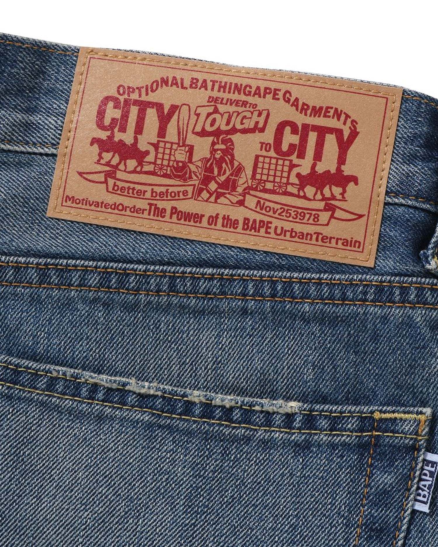 One Point Regular Fit 13 Oz Denim Pants-IYAMIUIO