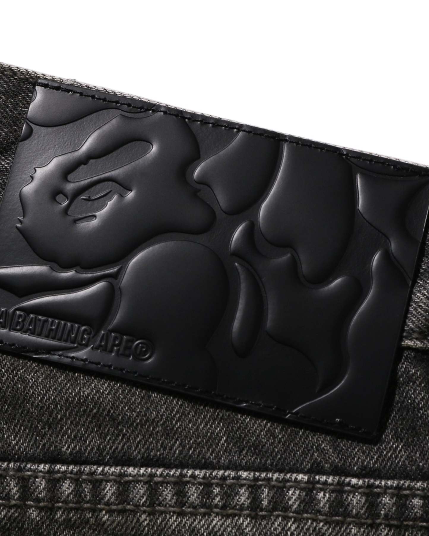 Line Camo STA Patched Loose Fit 12oz Denim Pants-IYAMIUIO