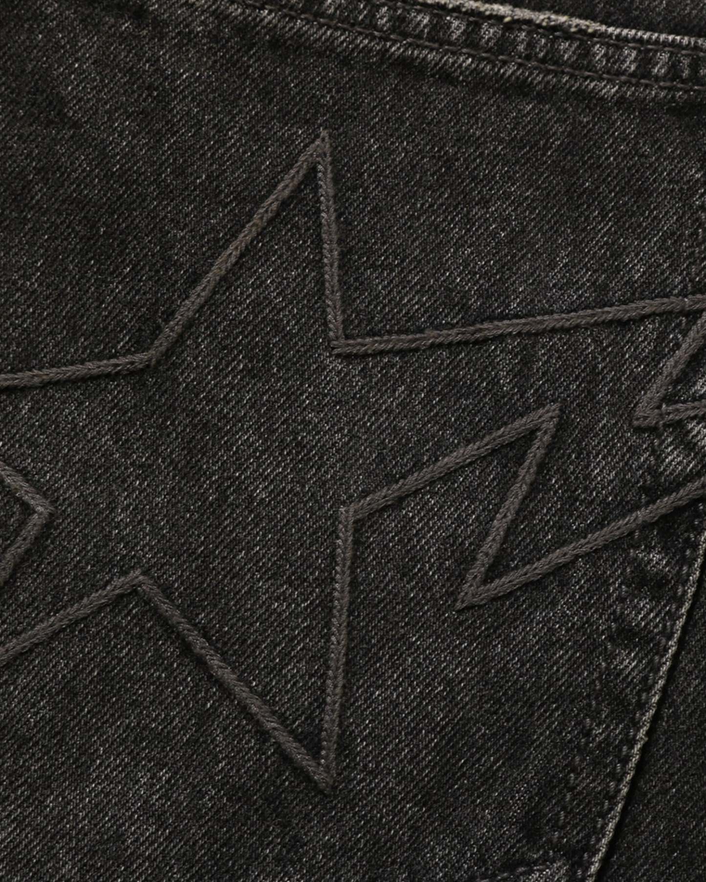 Line Camo STA Patched Loose Fit 12oz Denim Pants-IYAMIUIO