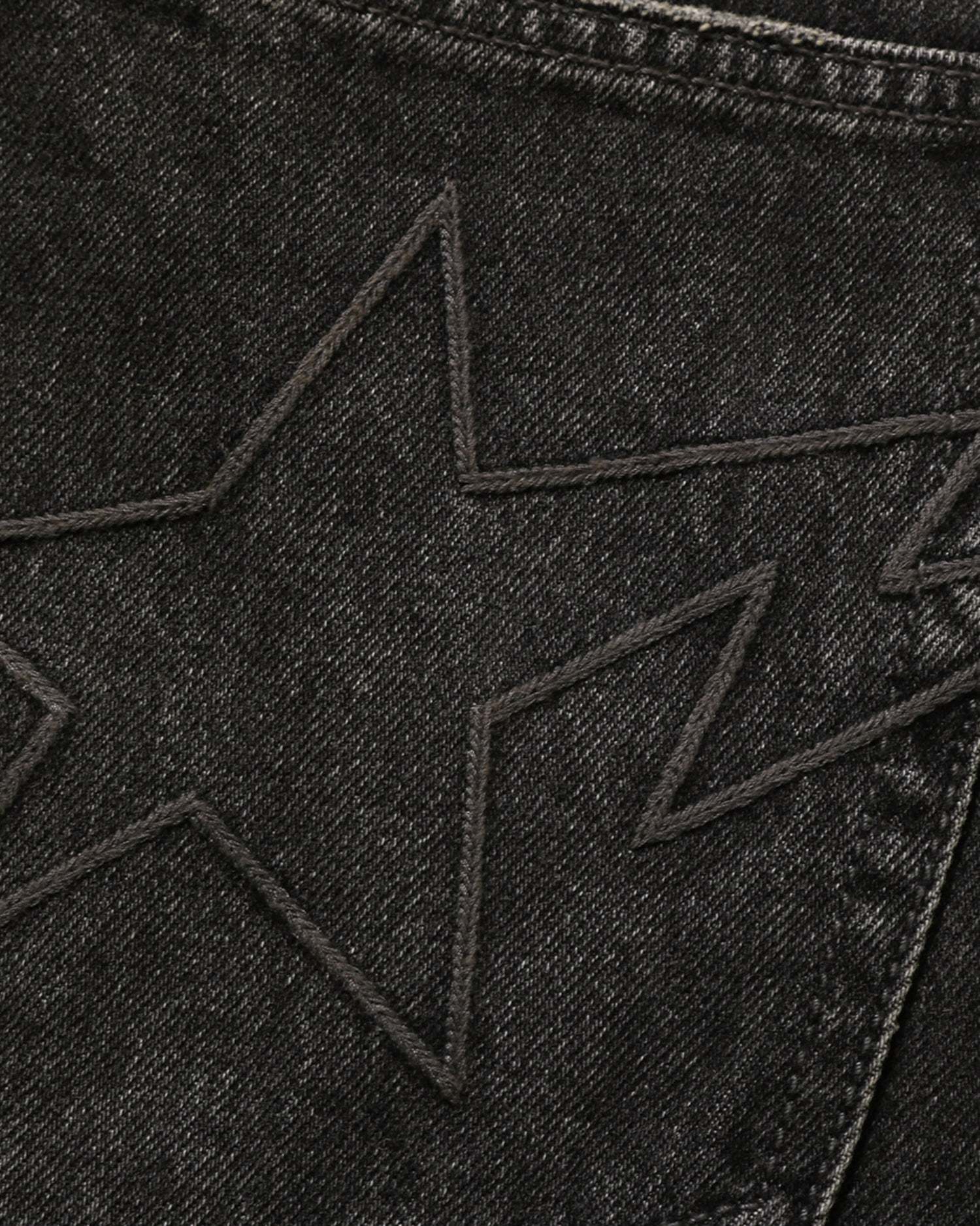 Line Camo STA Patched Loose Fit 12oz Denim Pants-IYAMIUIO