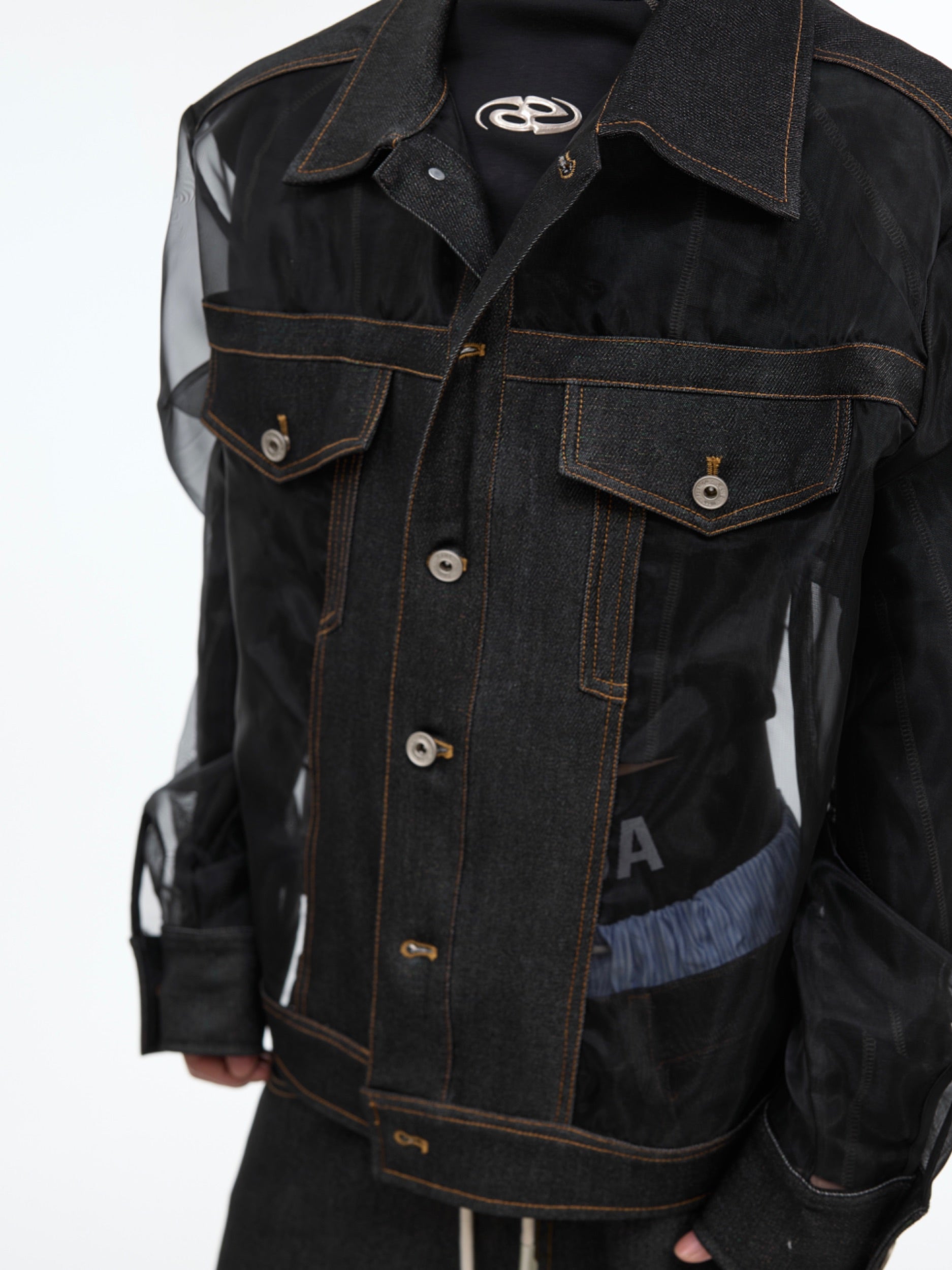 【24s Oct.】Mesh Hollow See-Through Jacket-IYAMIUIO