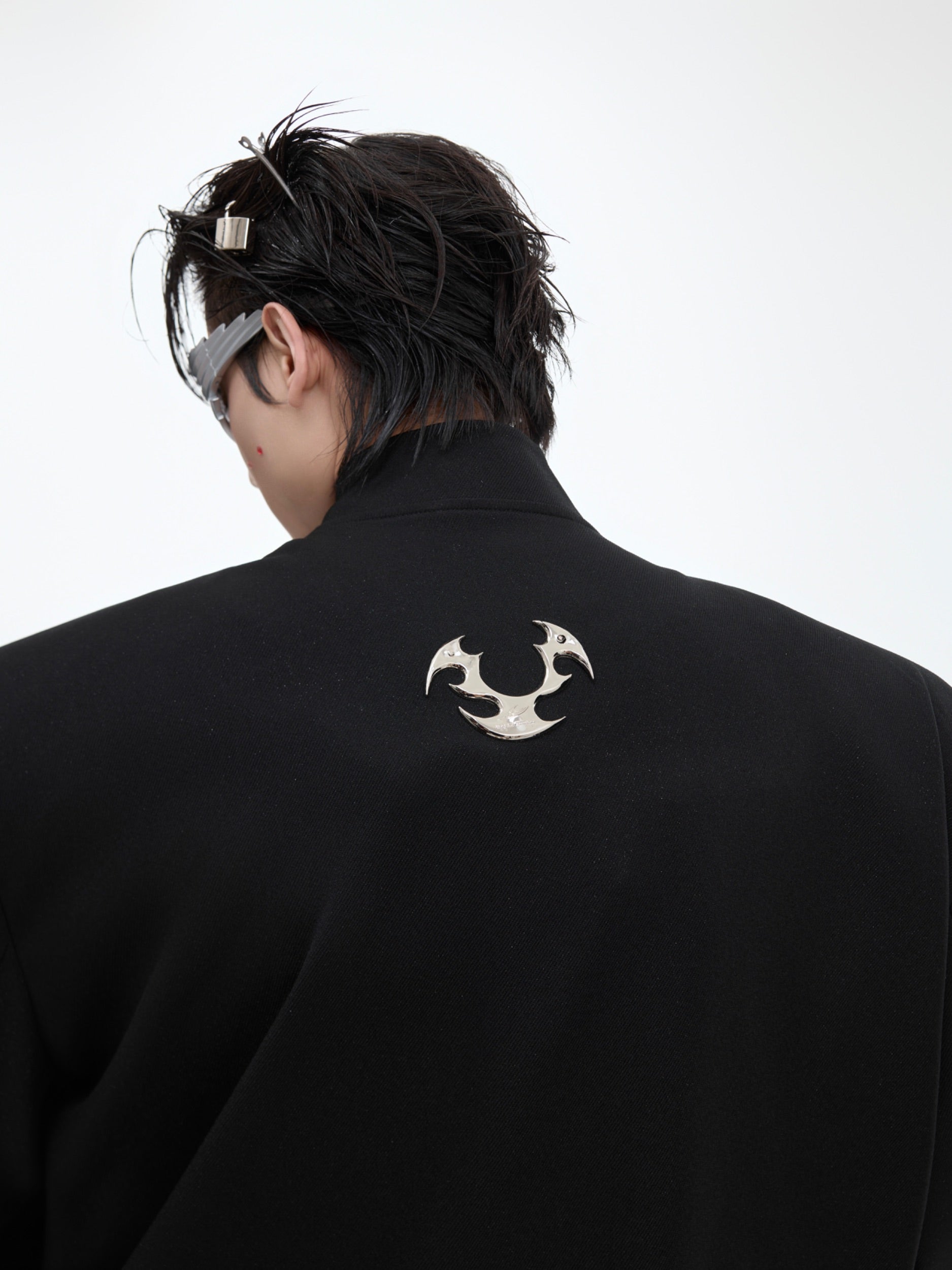 【24s Oct.】Niche Deconstructed Glittery Metal Buckle Suit Jacket-IYAMIUIO