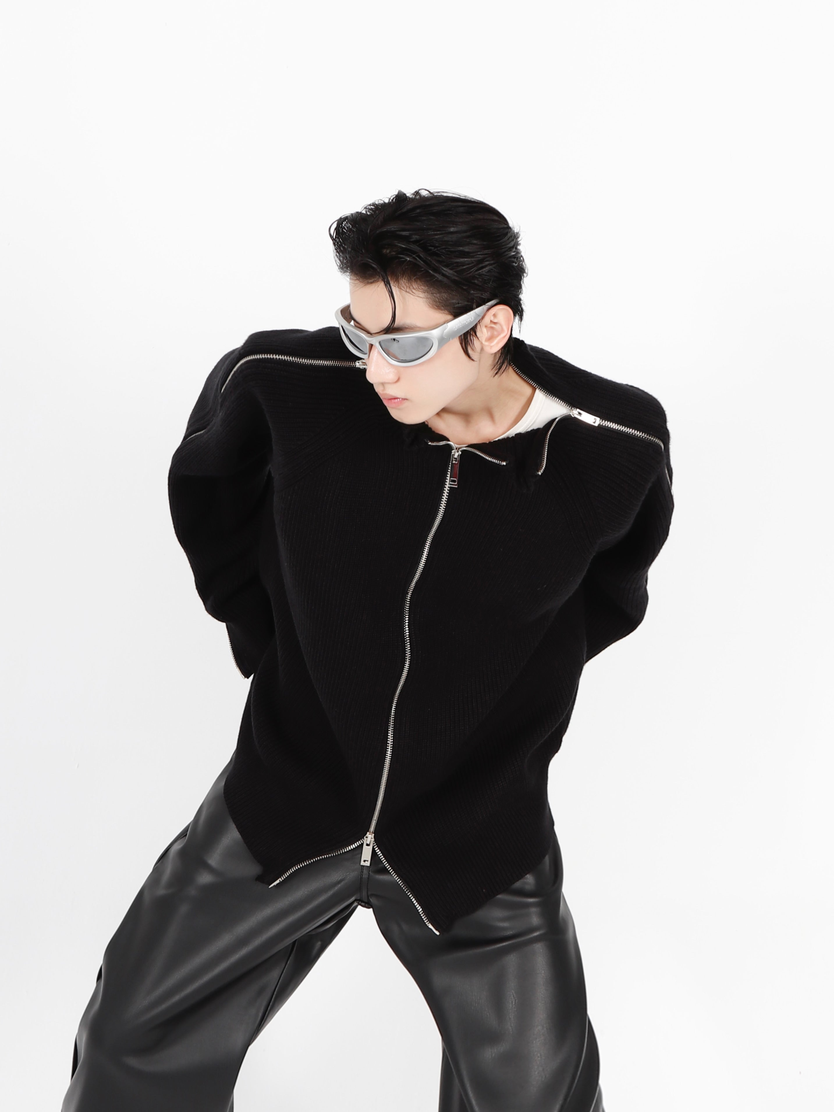 Stitching Sweater-IYAMIUIO