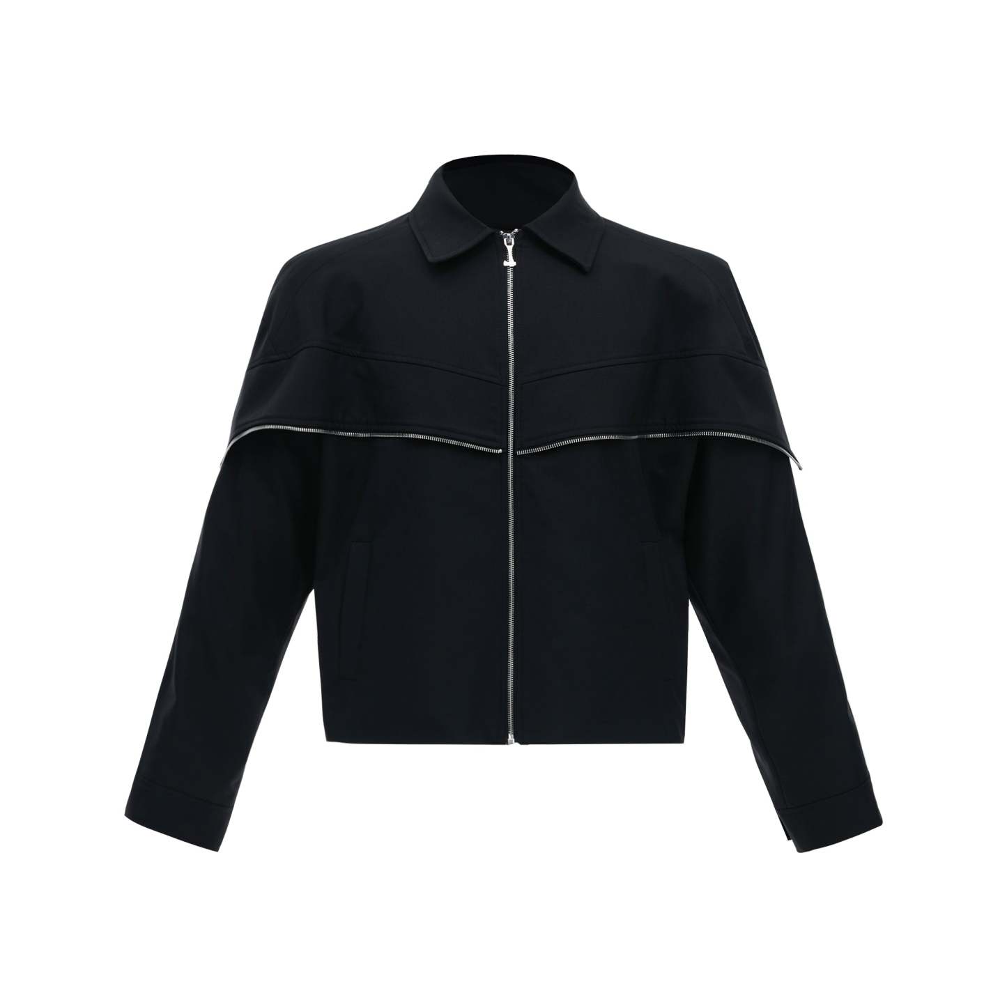 【24s Aug.】Deconstructed Metallic Cape Patchwork Jacket-IYAMIUIO