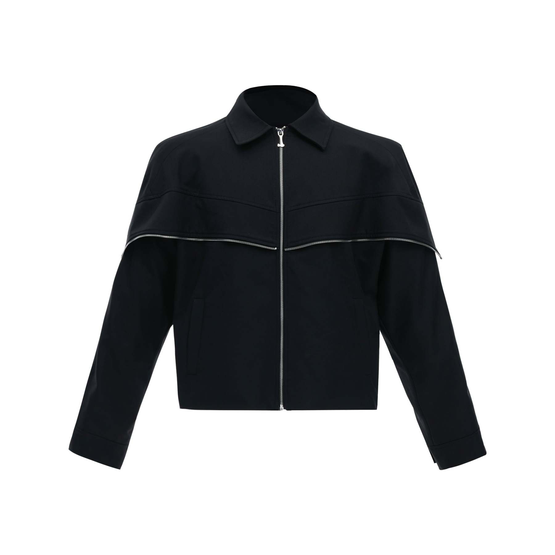 【24s Aug.】Deconstructed Metallic Cape Patchwork Jacket-IYAMIUIO