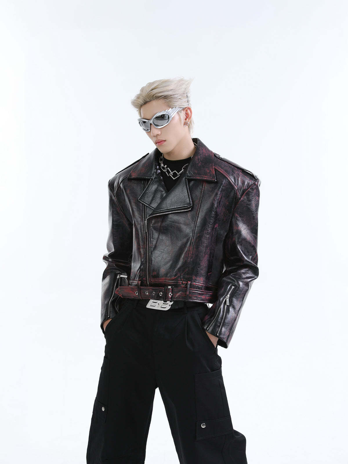 【24s Oct.】Heavy Street Motorcycle Leather Jacket-IYAMIUIO
