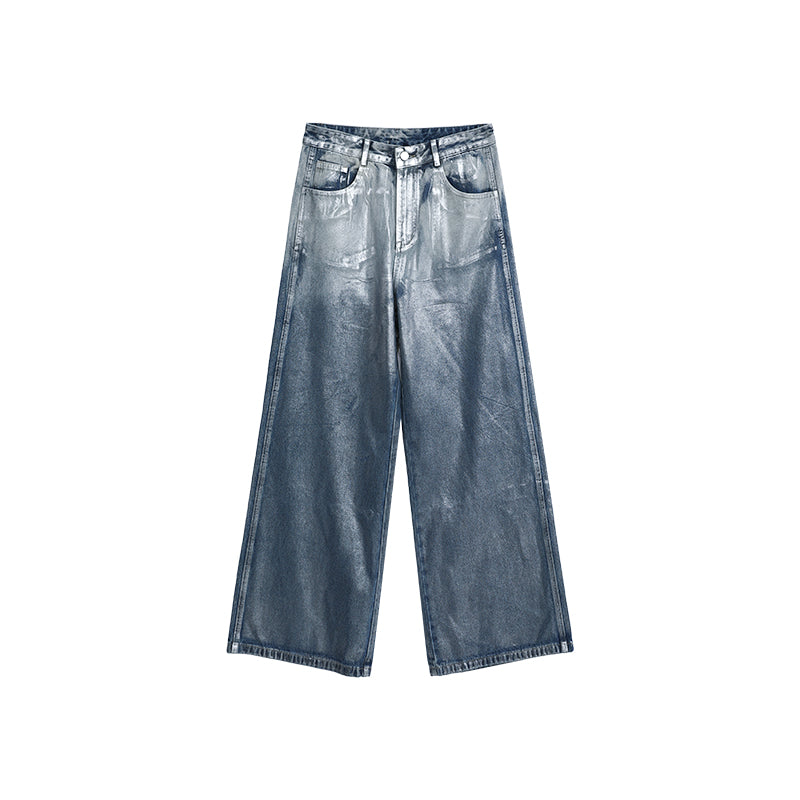 【24s March.】Liquid Washed Distressed Denim Suit-IYAMIUIO