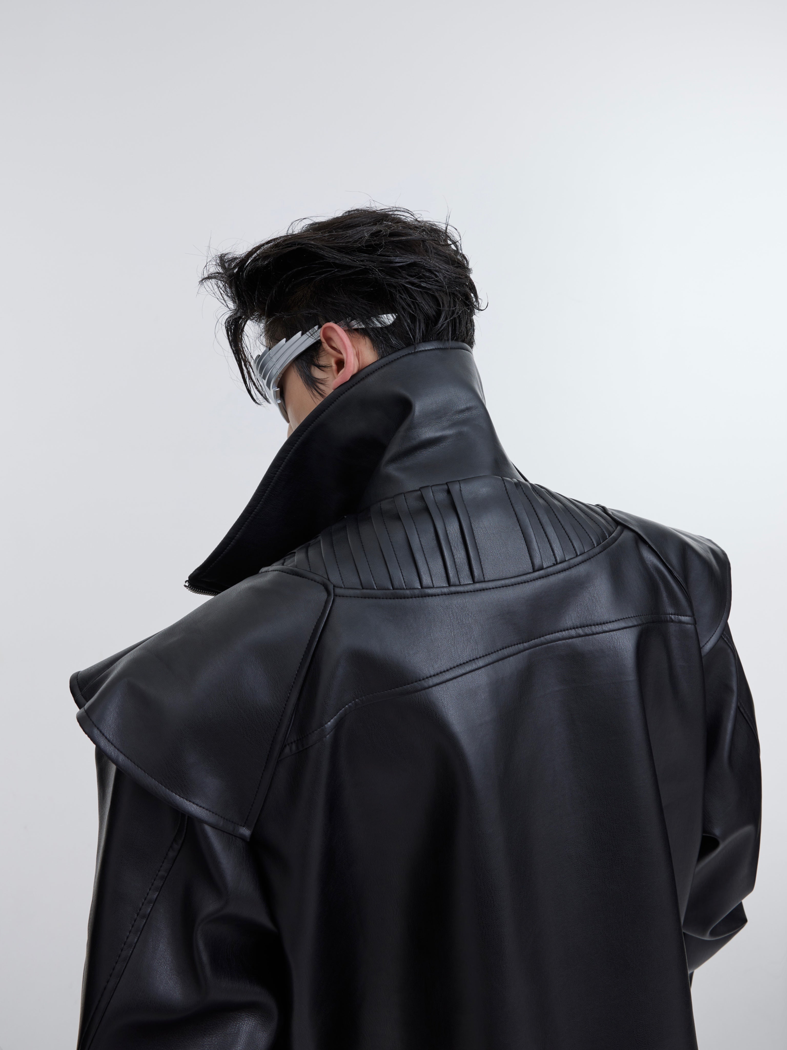 【23s October.】Double-layered Metal Zipper PU Leather Jacket-IYAMIUIO