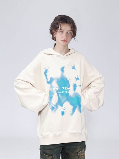 Aelfric Eden Abstraction Shadow Print Hoodie-IYAMIUIO