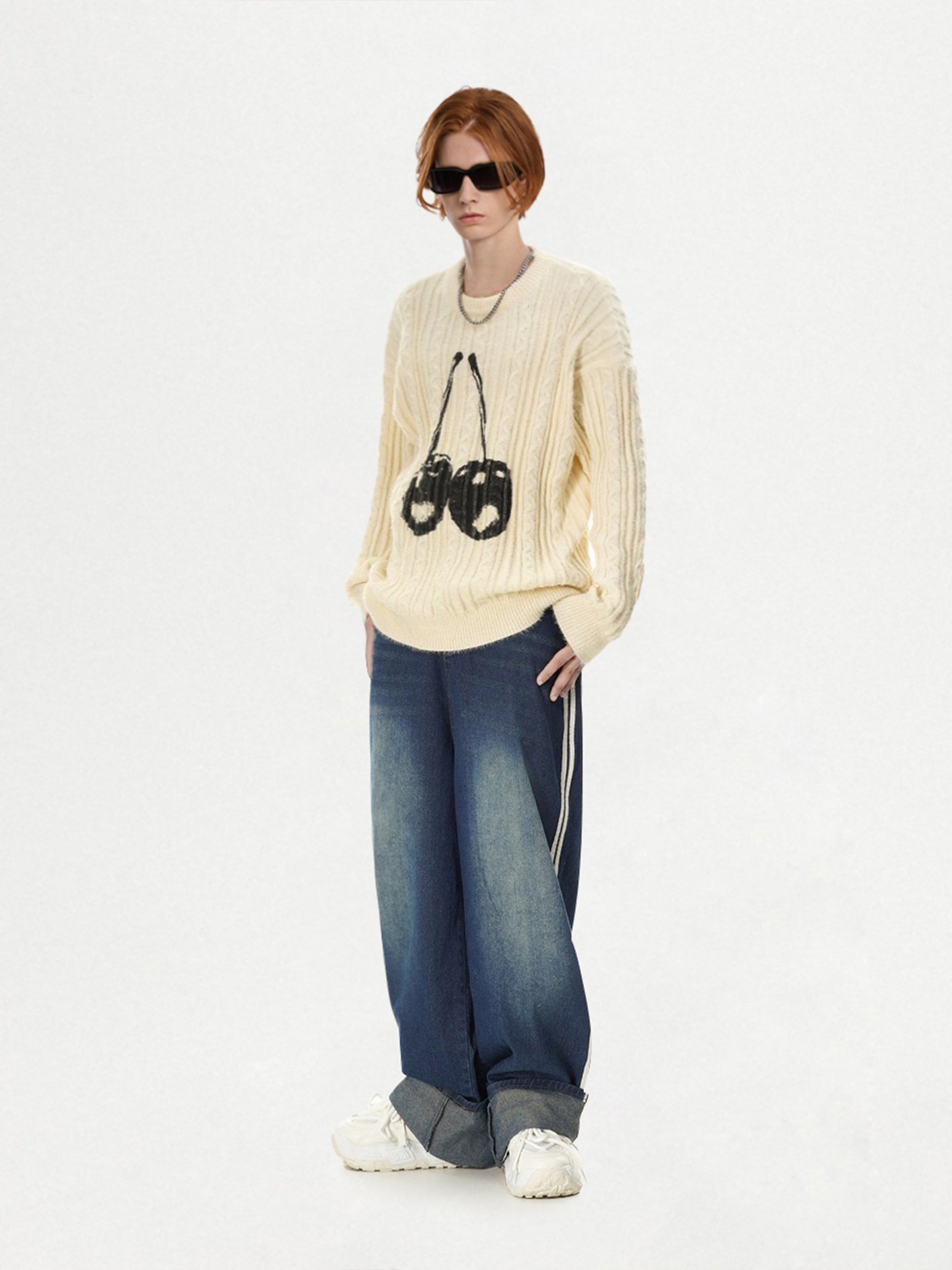 Aelfric Eden Cherry Graphic Sweater-IYAMIUIO