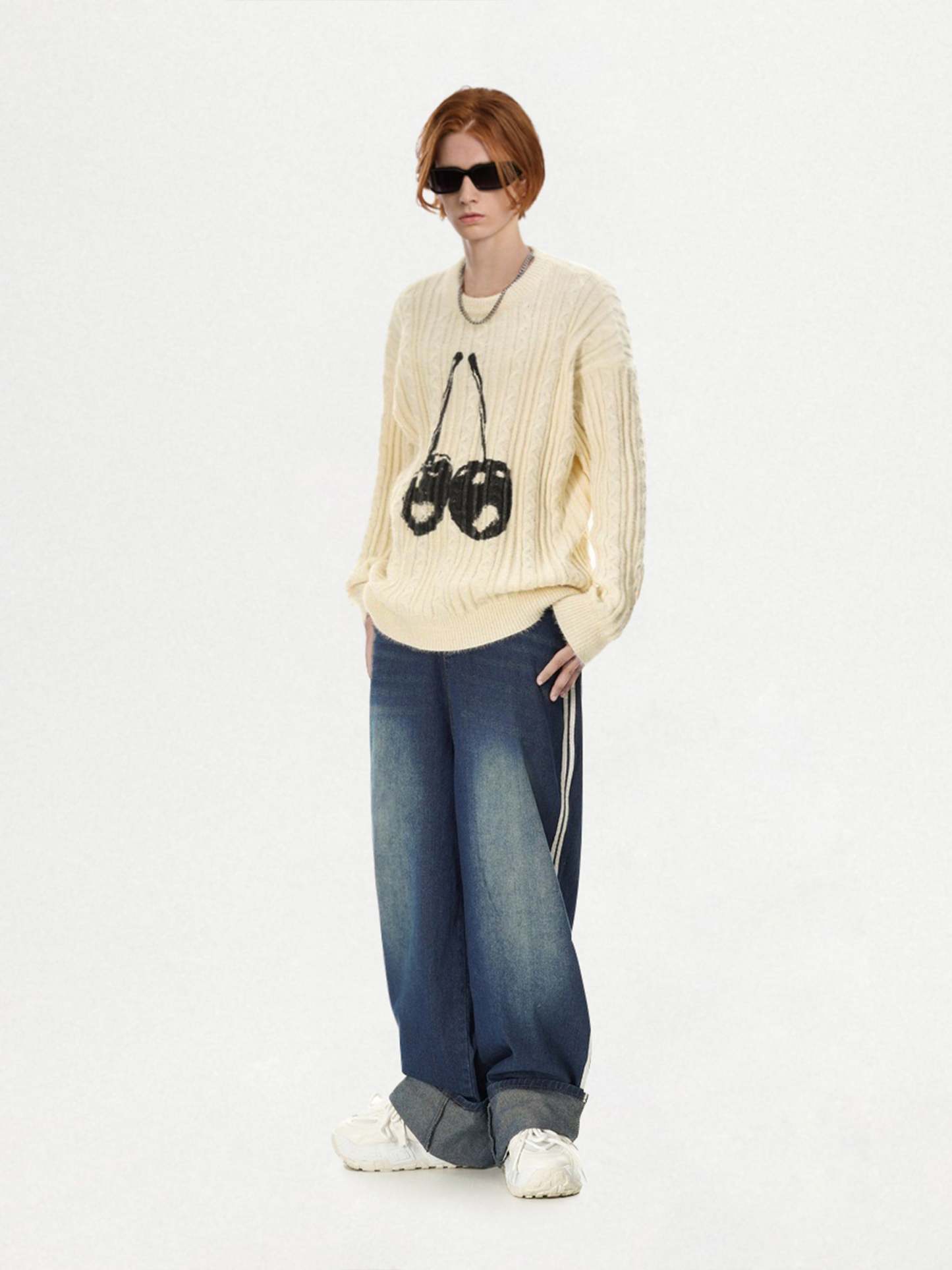 Aelfric Eden Cherry Graphic Sweater-IYAMIUIO