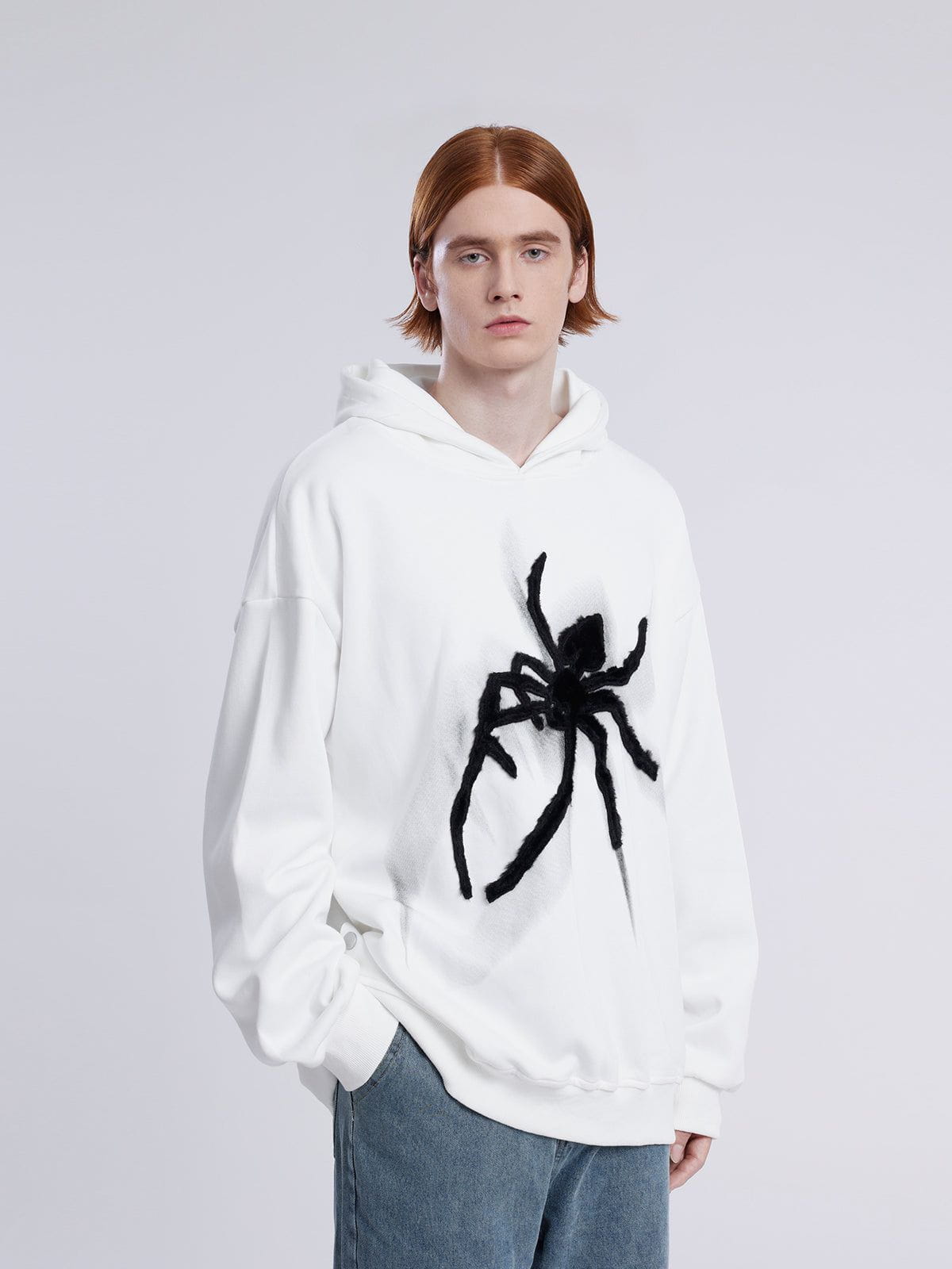 Aelfric Eden Spider Towel Embroidery Hoodie-IYAMIUIO