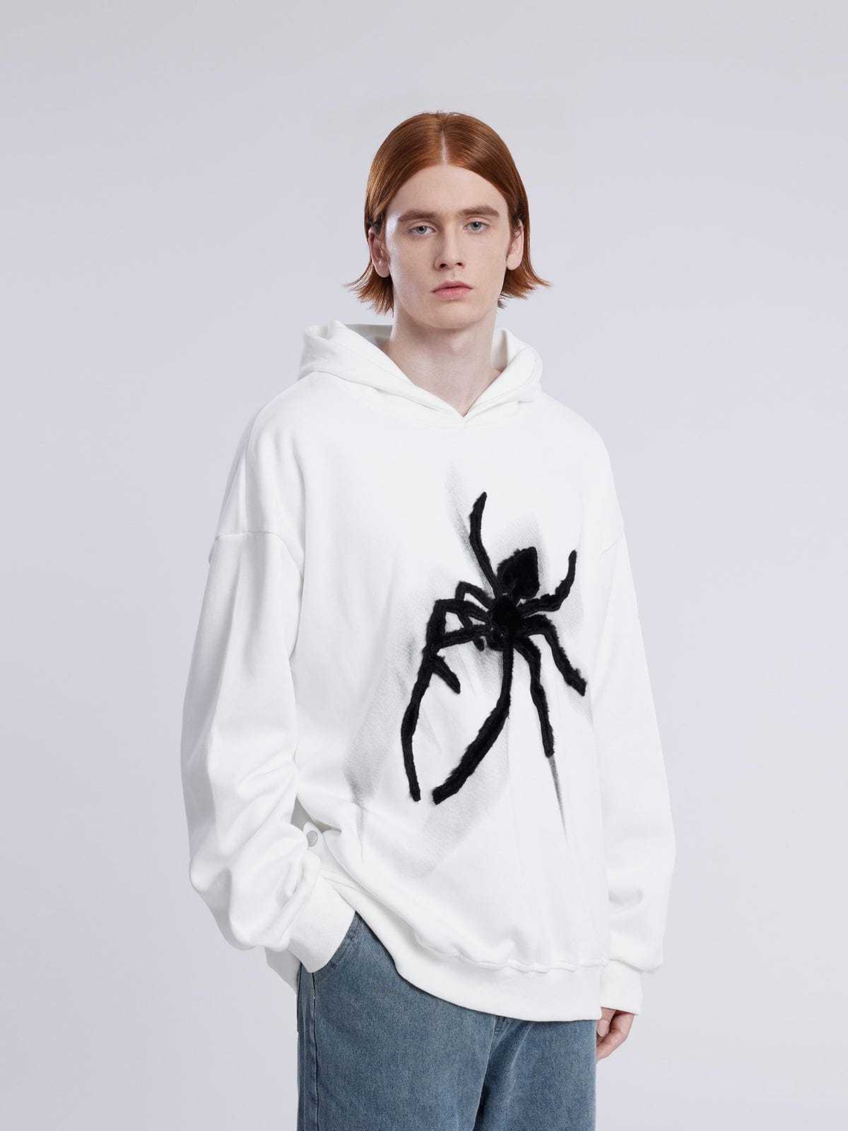 Aelfric Eden Spider Towel Embroidery Hoodie-IYAMIUIO