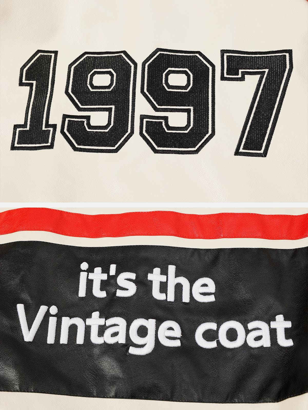 Aelfric Eden Stitching Color Motorcycle Jacket-IYAMIUIO