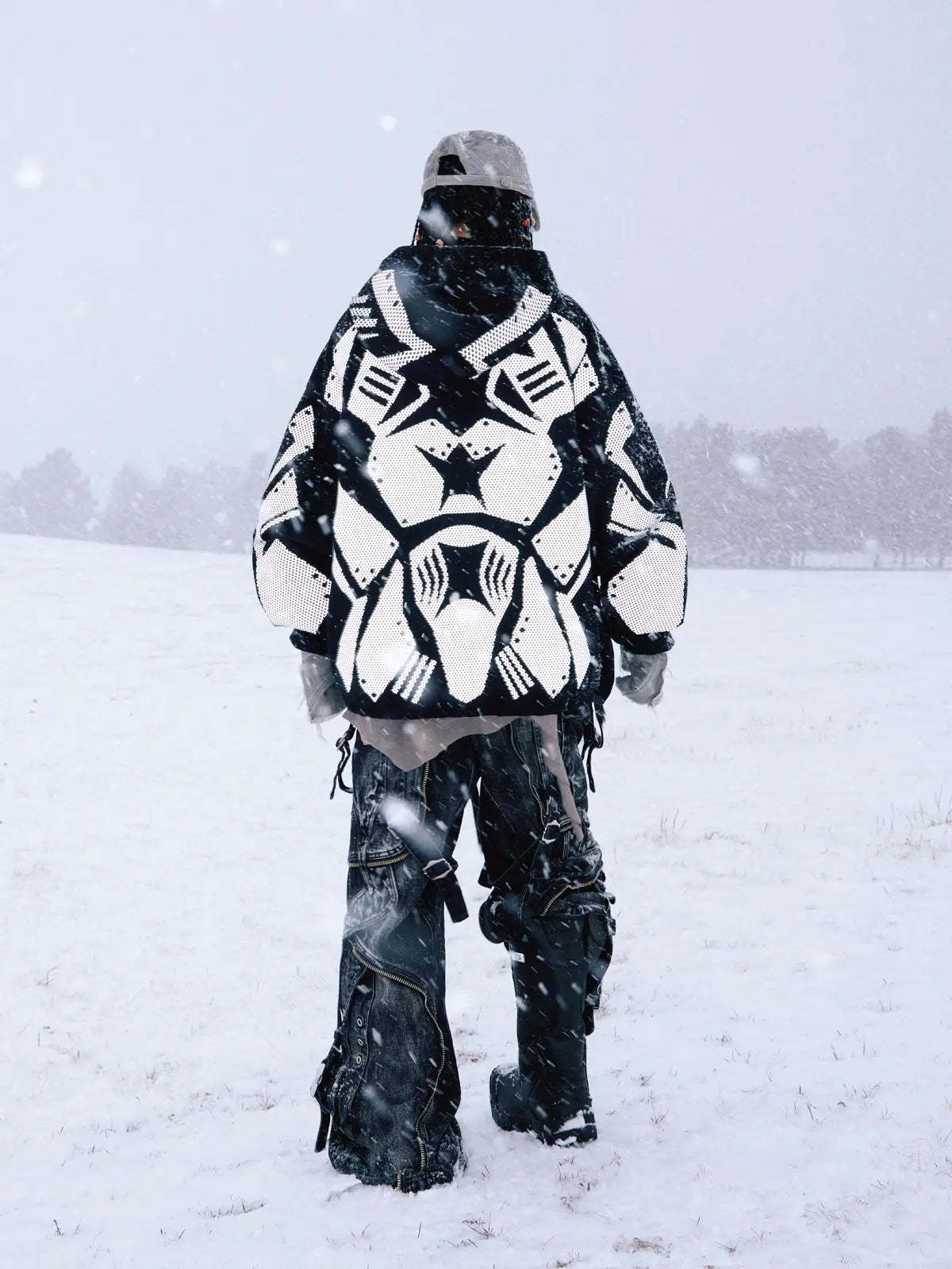 Reflective Armor Hoodie-IYAMIUIO