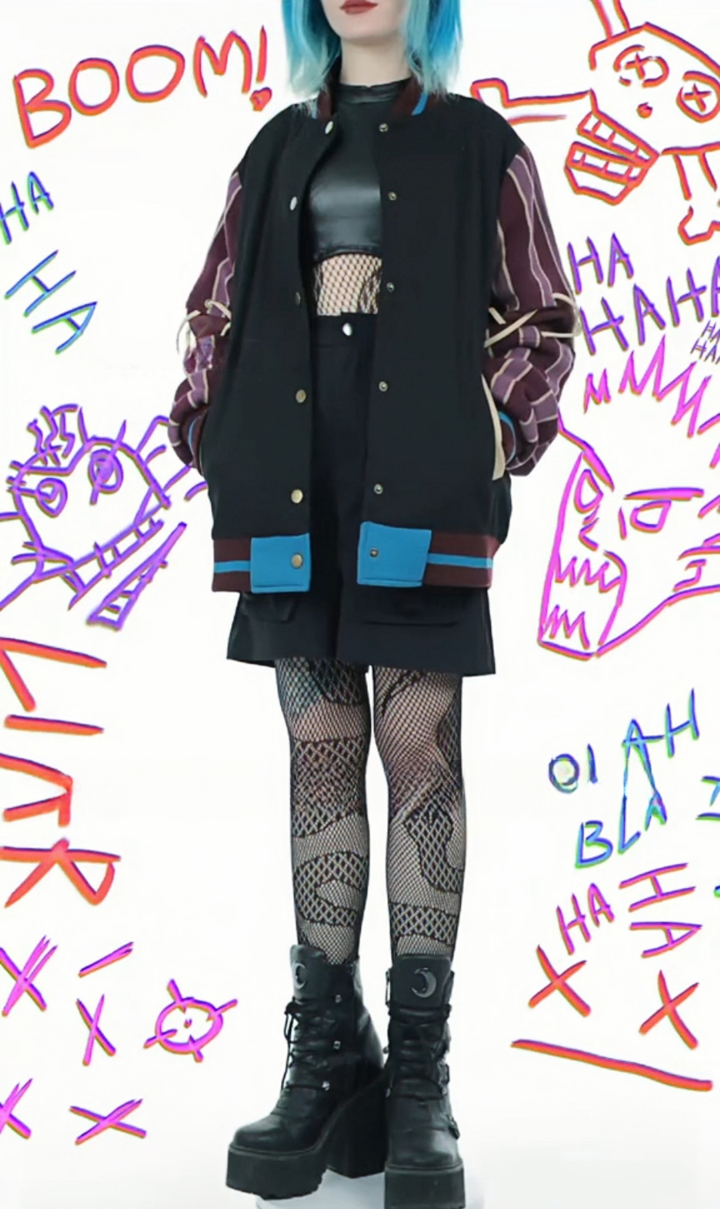 Monkey Bomb Varsity Jacket JINX-IYAMIUIO