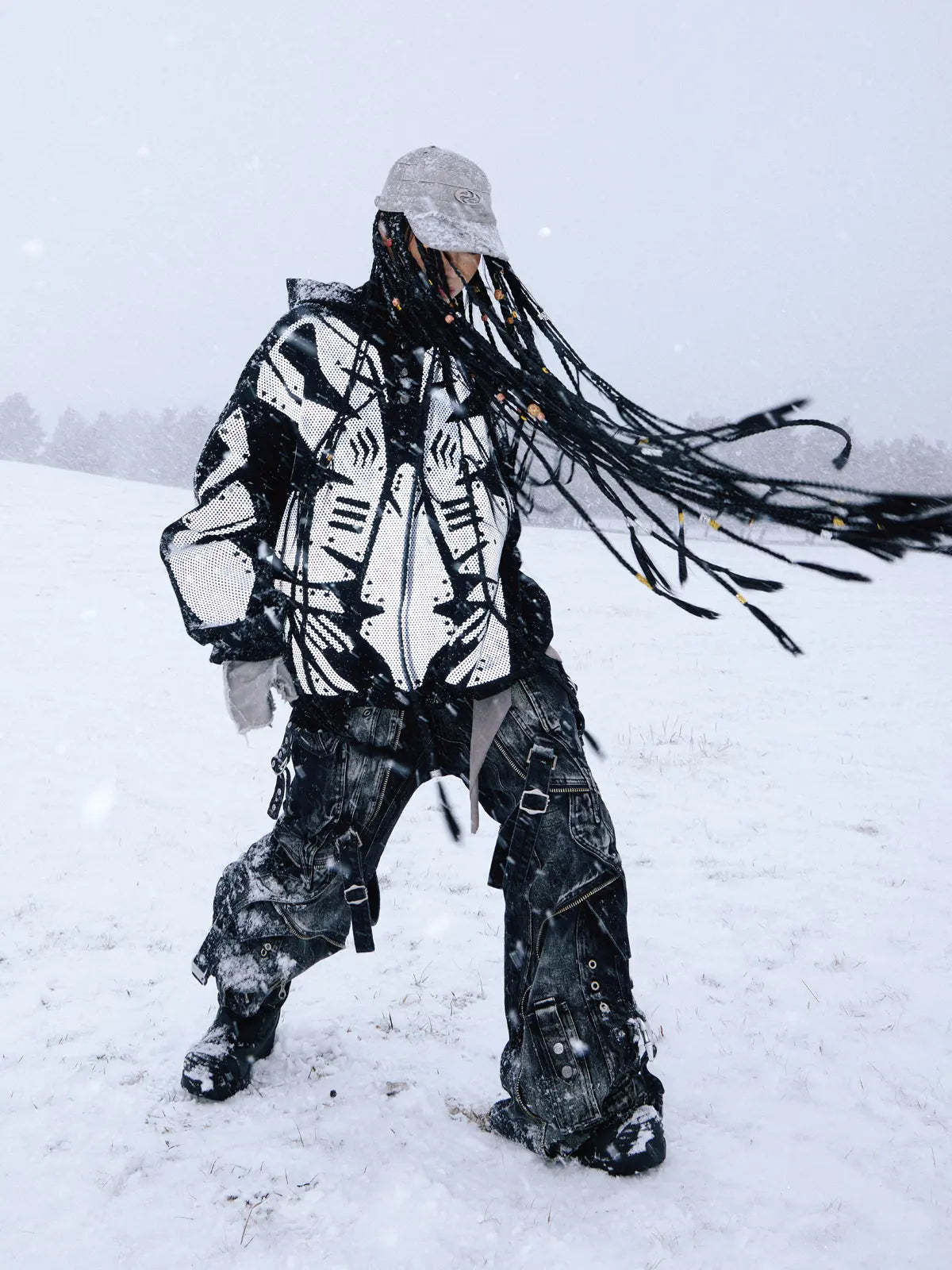 Reflective Armor Hoodie-IYAMIUIO