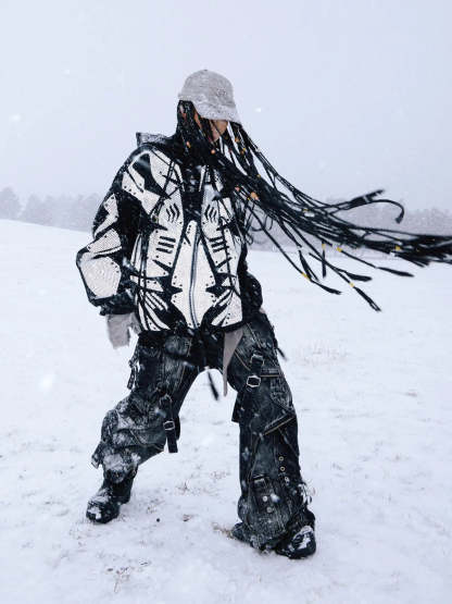 Reflective Armor Hoodie-IYAMIUIO