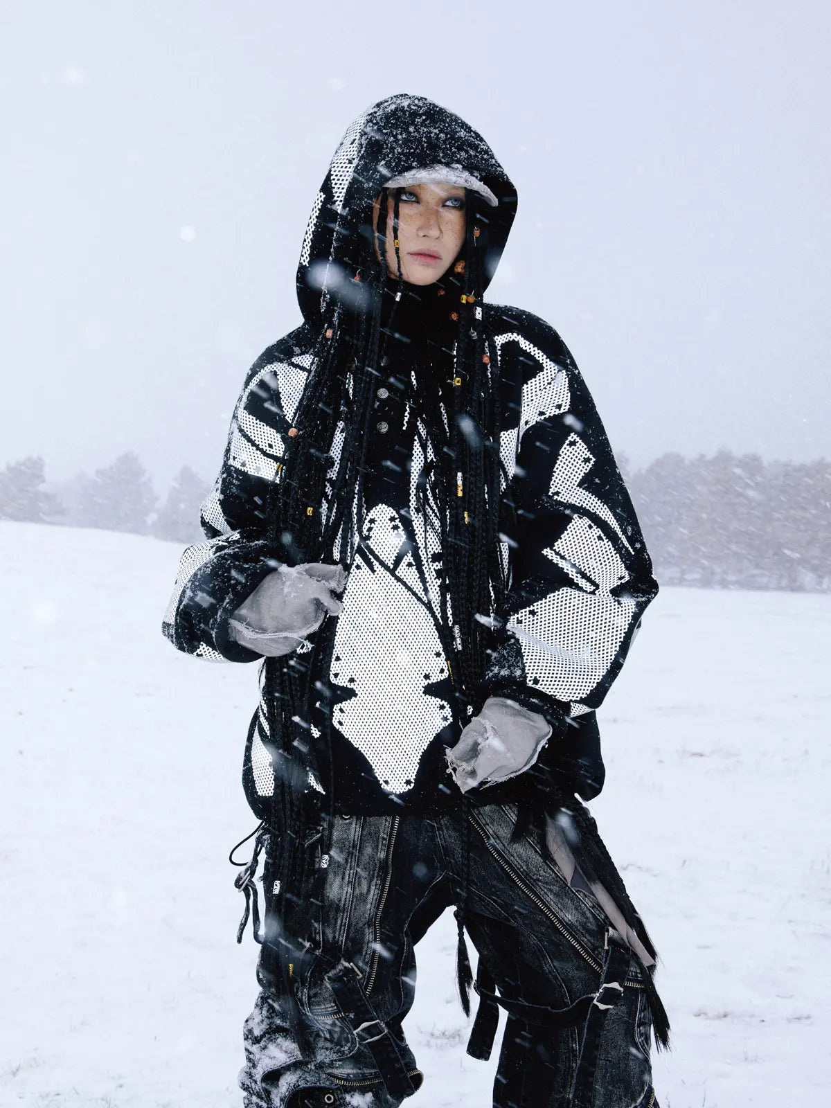 Reflective Armor Hoodie-IYAMIUIO